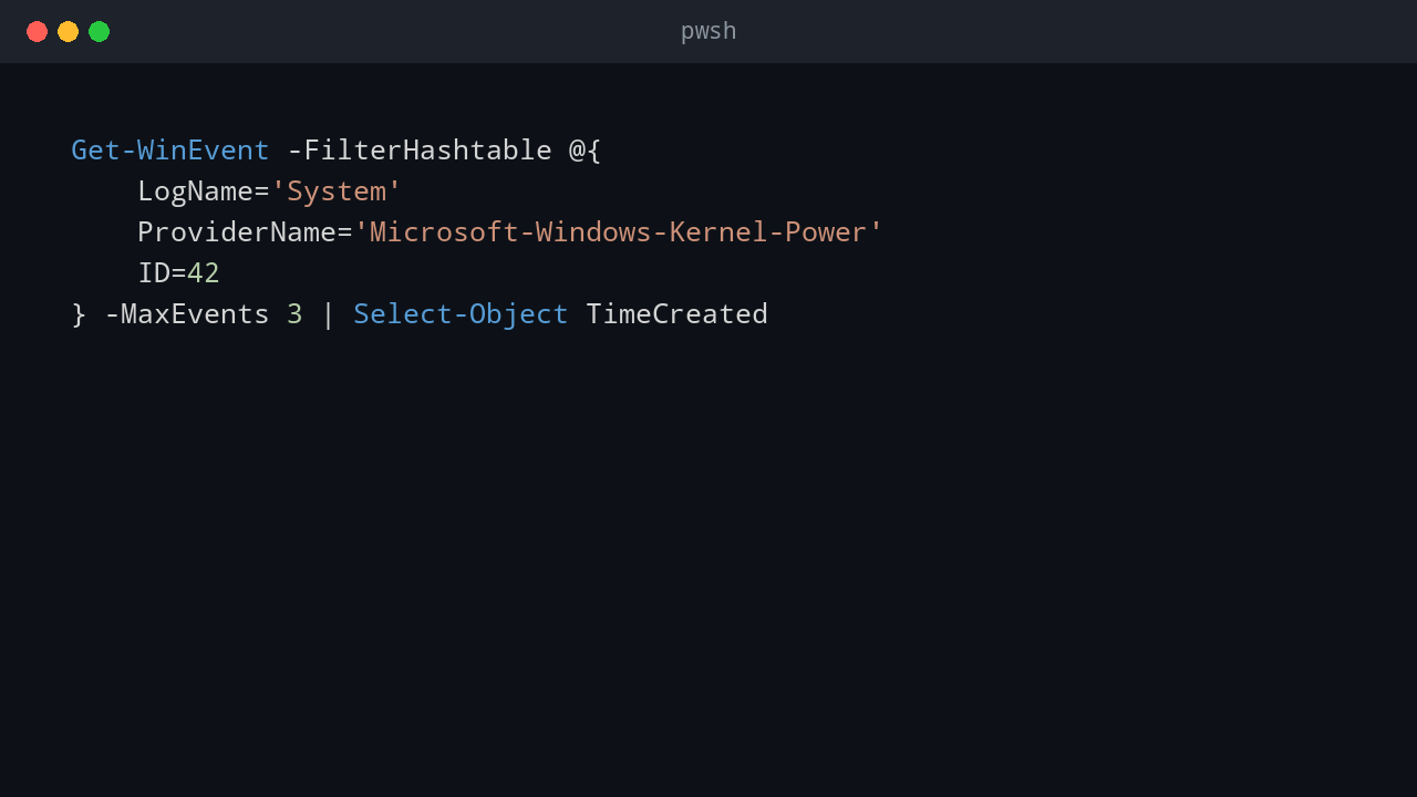 powershell code snippet