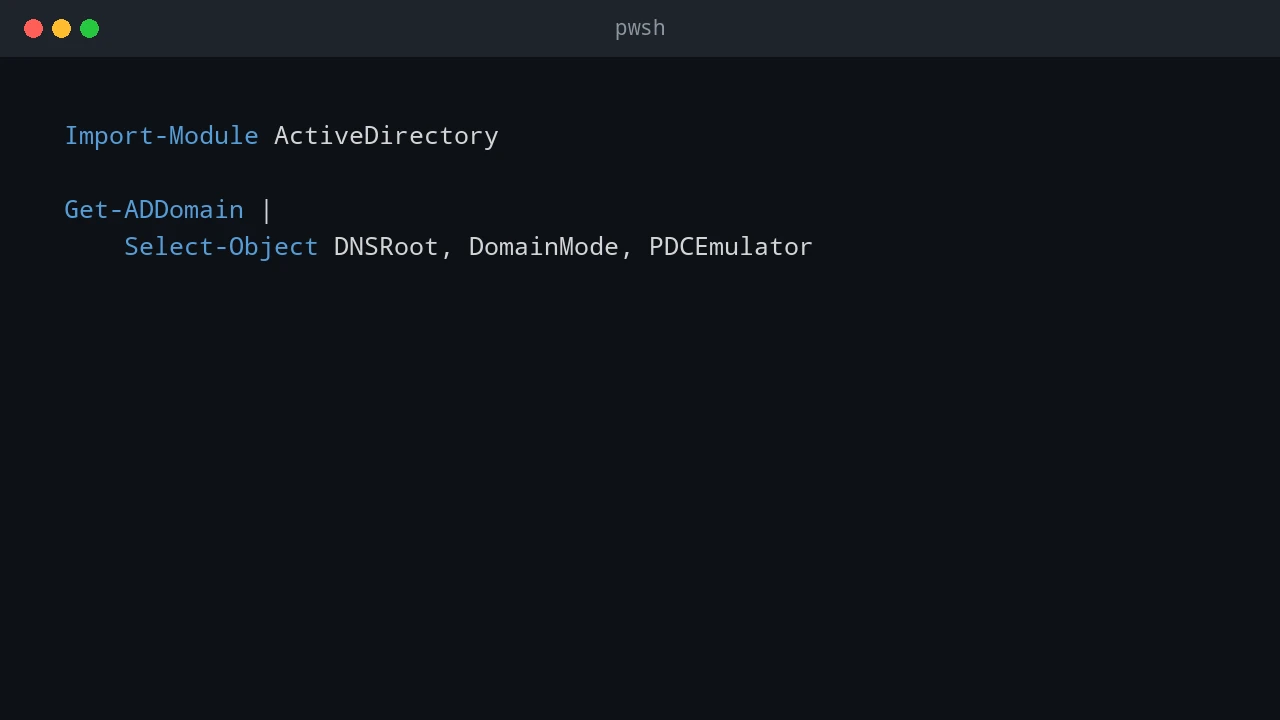 RSAT Active Directory tools running from an admin workstation
