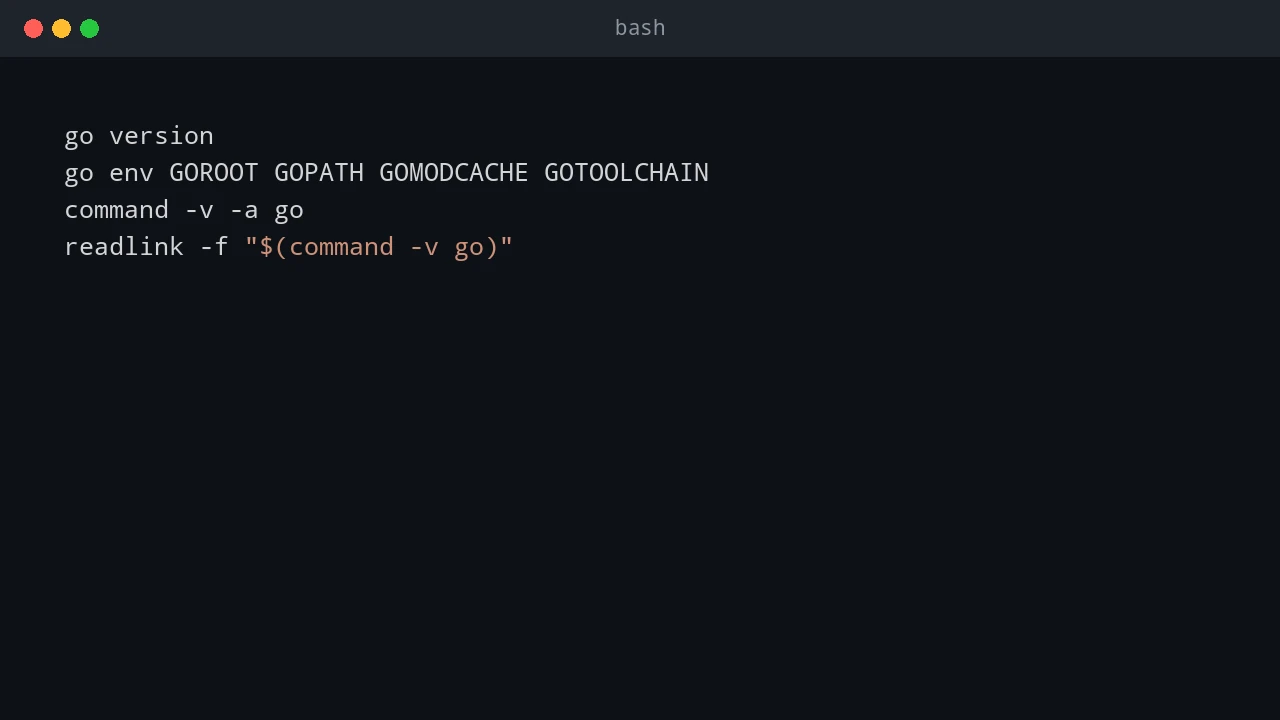 Bash terminal upgrading Go on WSL without breaking go.mod