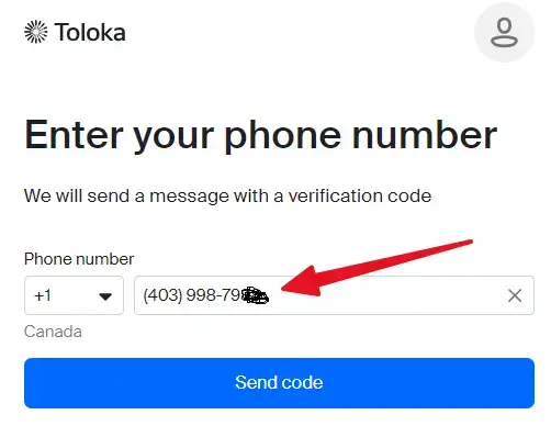 Create Account - Phone Number